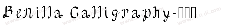 Benilla Calligraphy字体转换